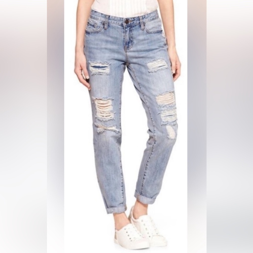 GAP Sexy Boyfriend Fit Jeans distressed relaxed slouchy size 0 / 25
